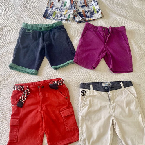 Next shorts pack size 4-5 years like new, red and pink
