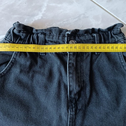 High-waisted Pink Woman denim shorts XS like new, black