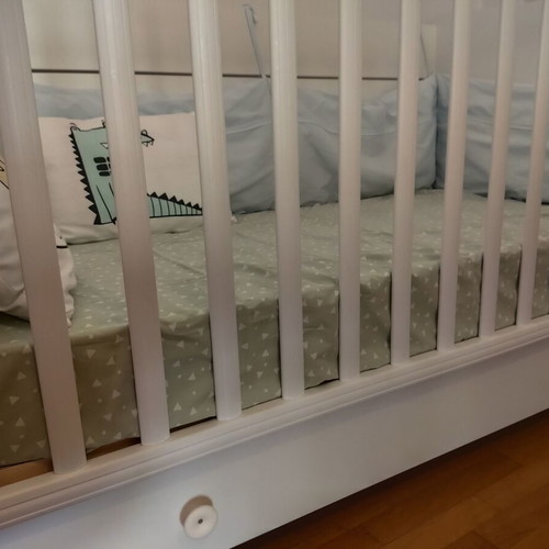 Lorelli Dream 70x140 multifunctional baby cot white with mattress like new