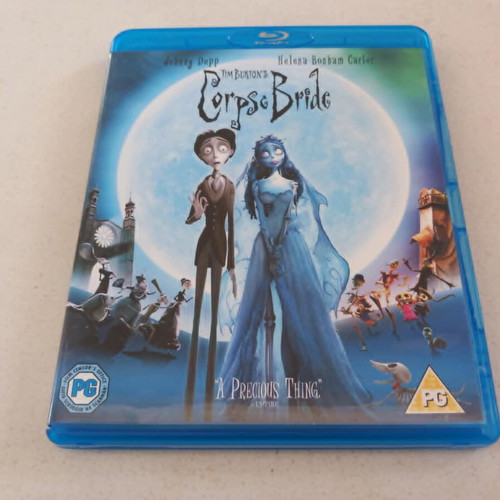 Tim Burton's Corpse Bride Blu-ray used, animated movie with subtitles