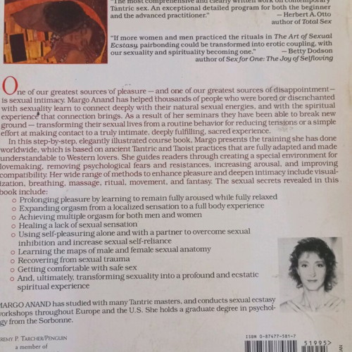 Book The art of sexual Ecstasy by Margo Anand used in excellent condition