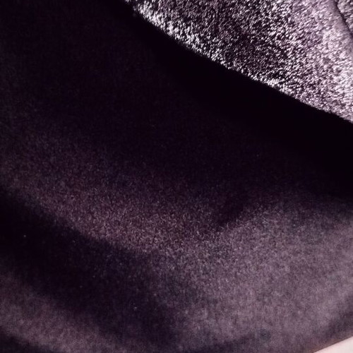 Metallic top with neck tie like new, black and silver, size XL