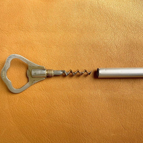 Pfeilring Solingen corkscrew and silver 800 bottle opener used