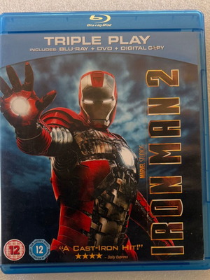 Iron Man 2 Blu-Ray and DVD 3 discs used, no Greek subtitles
