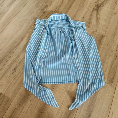 Striped Blue Shirt with Tie like New