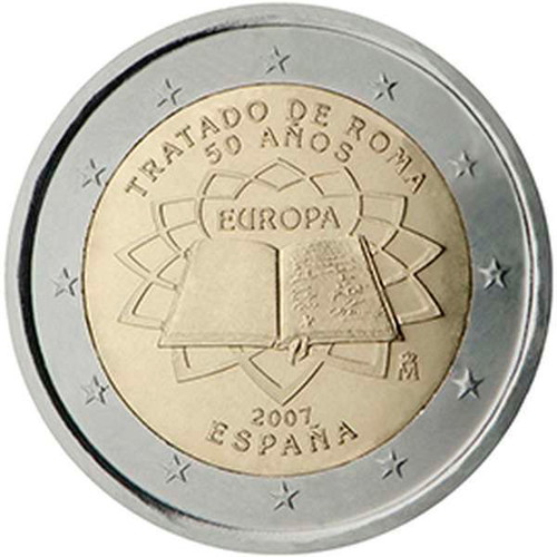 Ισπανία 2 Ευρώ 2007 UNC Συνθήκη της Ρώμης αναμνηστικό
