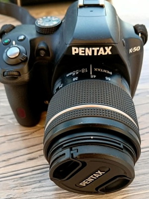 Pentax K-50 digital camera with Pentax 18-55mm zoom lens like new
