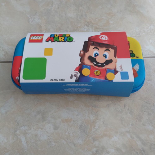 Nintendo Switch carrying case with LEGO Mario theme, new