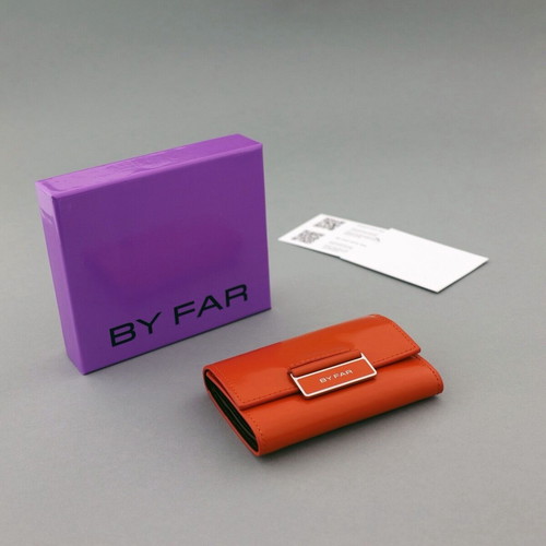By Far women's wallet new, genuine leather, orange