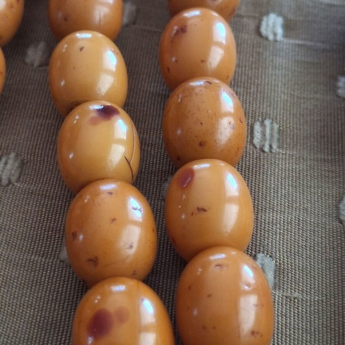 Komboloi worry beads genuine old Persian mastic sudurus, handmade, 55 beads