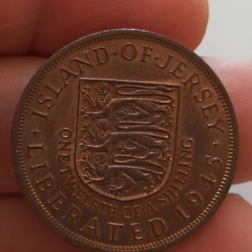 Jersey Island 1/12 Shilling 1945 coin like new