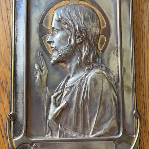 Art Deco Paris religious image used, silver copper bronze
