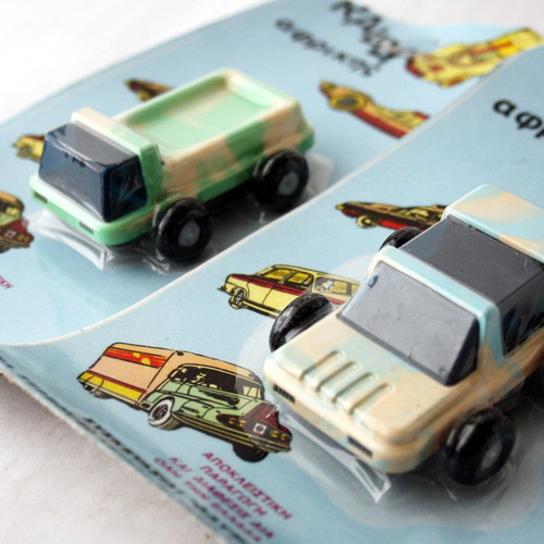 Vintage Grecostyl Rally Africa toy cars sealed, pack of 2