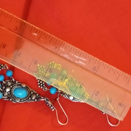 Silver 925 earrings with turquoise beads