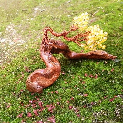 Bonsai wire tree on olive branch new