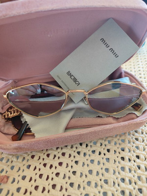 Miu Miu sunglasses new, gold, made in Italy