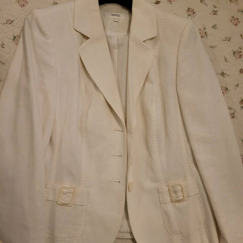White jacket with stripes Marks & Spencer like new