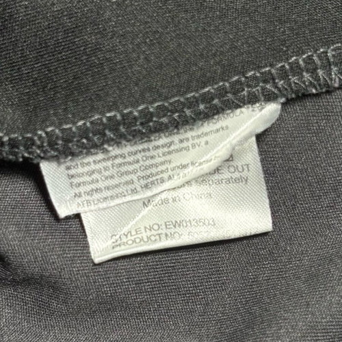F1 Polo Shirt Ferrari Gray with Black Accents Like New