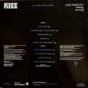 Ace Frehley Kiss vinyl record used, metal