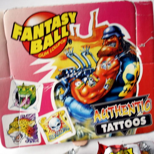 Chupa Chups Fantasy Ball lollipops new, pack of 4 with tattoos
