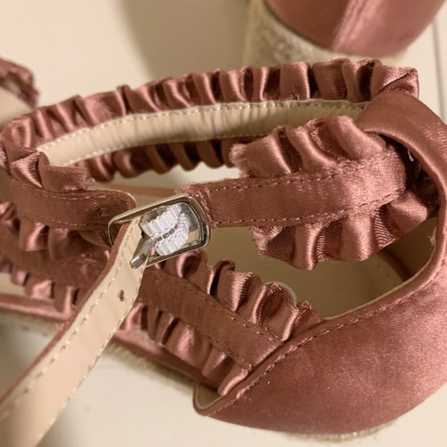 Migato satin dusty pink platforms like new, size 39