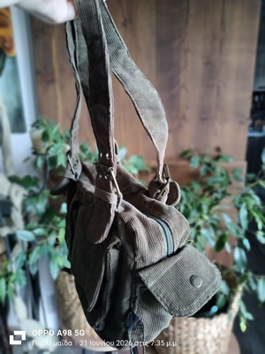 Corduroy bag khaki used