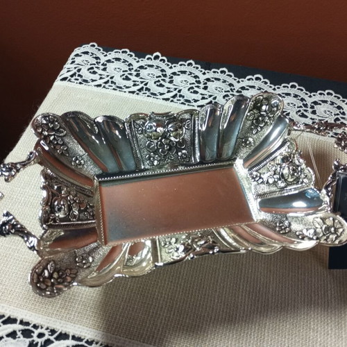 JD Collection Vintage Silver Plated Set of 2 Fruit Bowl and Bread Tray new