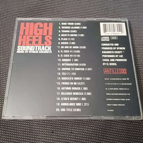 High Heels Soundtrack CD μεταχειρισμένο, ηλεκτρονική μουσική