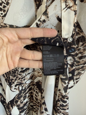 H&M Tunic in animal print like new, beige and brown