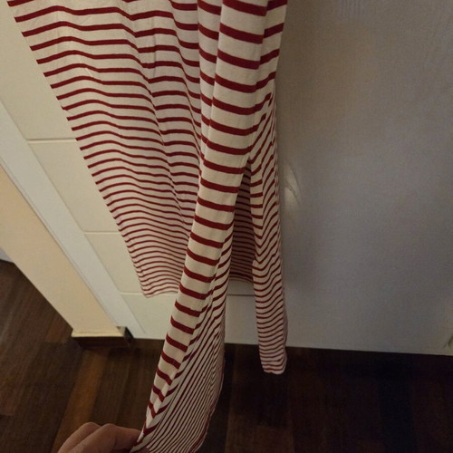 Denny Rose long dress white with red and flower pin like new