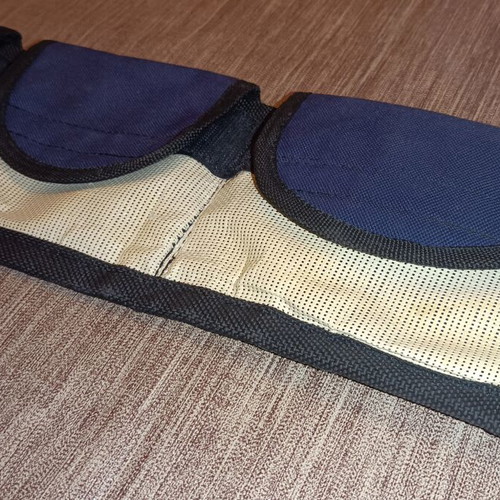 Diving weight belt with pouches used