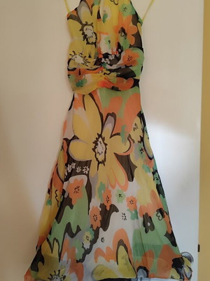 Floral Halter Dress Best Manuel like new, multicolor, orange
