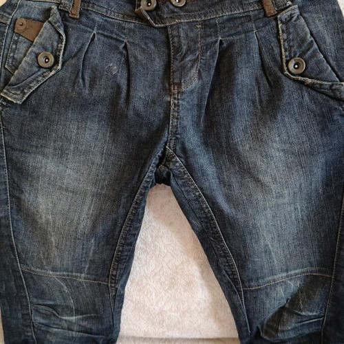 Stradivarius women's denim jeans, blue vintage wash
