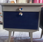 Nightstand like new with modern paint and new knobs