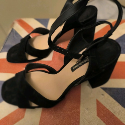 Black Castor-Look Sandals Stradivarious Size 39 Used