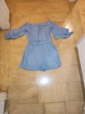 Zara women's one-piece like new, blue, summer with 3/4 sleeve