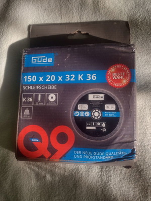 Güde grinding disc for bench grinder, size 150×20×32 mm, K36 grit