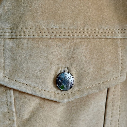 Leather jacket castor like new, beige