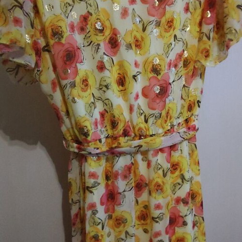 Long colorful wrap dress like new, size M