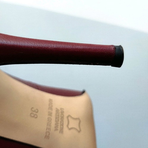Bordeaux leather pumps used size 38 with 10 cm heel