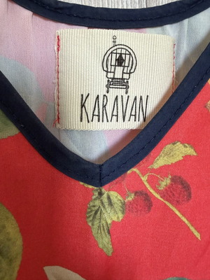 Tati Karavan dress, one size, red, floral print