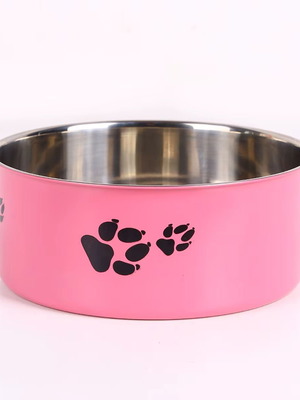Paw Bowl Rose Red Medium купа за кучешка храна/вода нова неръждаема розова
