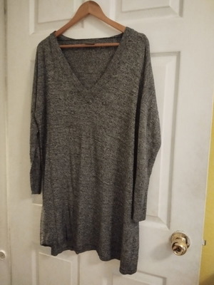 Vero Moda long blouse used, black and grey, one size