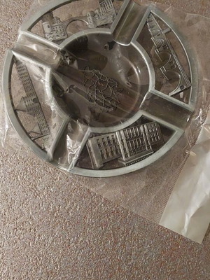 Collectible metal ashtray new from Bosnia Herzegovina