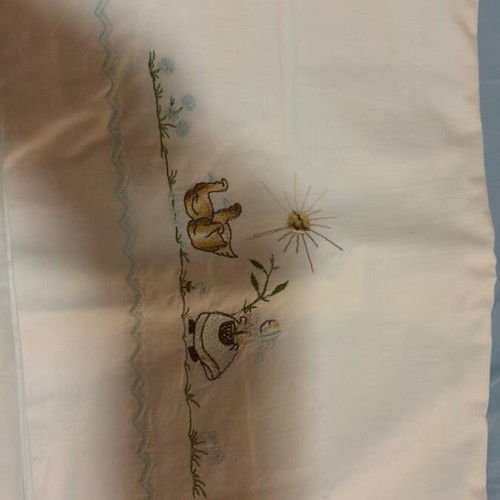Hand-Embroidered Baby Crib Sheets set of 10 like new
