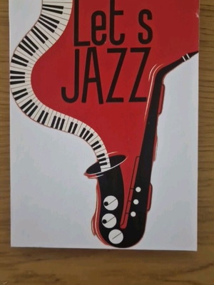 Wooden decorative sign Let s Jazz like new