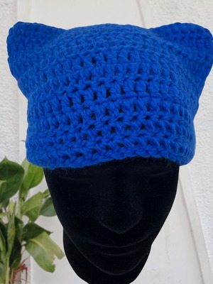 High Tide Cat Beanie blue, new, handmade