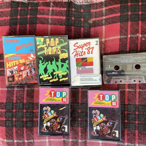 Cassette tapes used, 6 foreign 80s pop hits