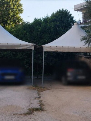 Στεγάστρα πάρκινγκ μεταχειρισμένα, 2 τεμάχια 5x5 μ., στιβαρή μεταλλική κατασκευή