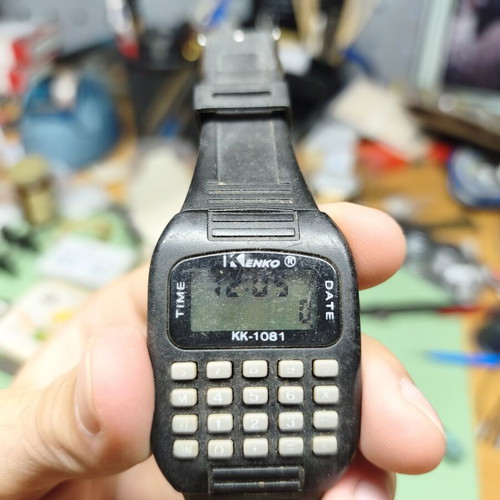 Kenko calculator watch, black plastic